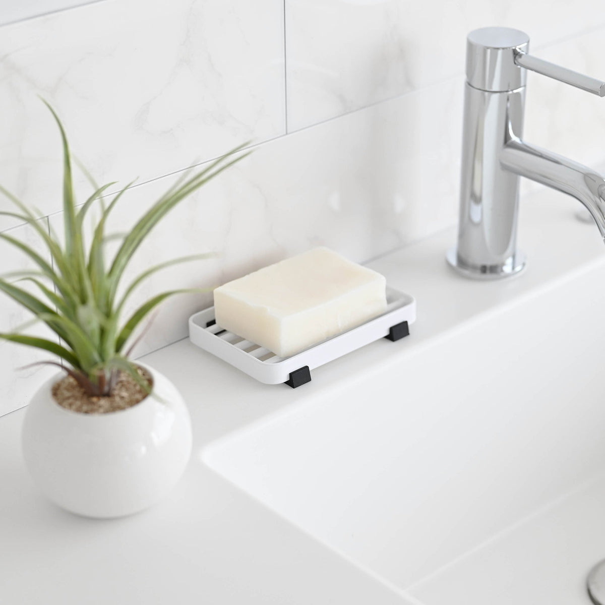 Slotted Soap Tray - Steel